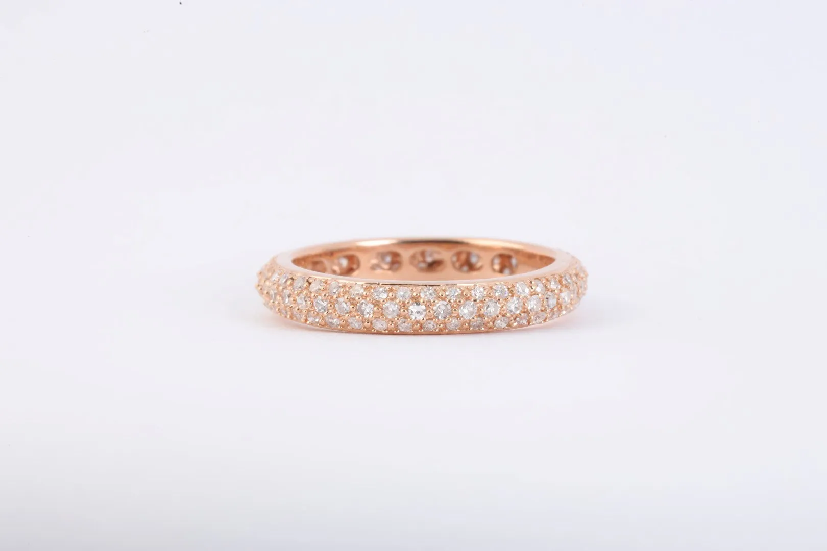 14k Rose Gold 1.00tcw Diamond Fashion Ring Size 7.25 (2.46g.)