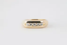 14k Yellow Gold 0.12tcw Diamond Fashion Ring Size 10 (5.24g.)