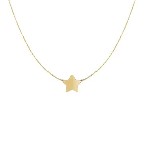 14k Yellow Gold Necklace with Five Pointed Starrx69393-18-rx69393-18