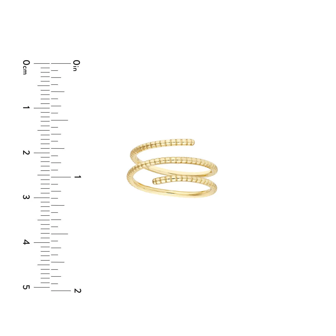 14K Yellow Gold Textured Wrap Ring