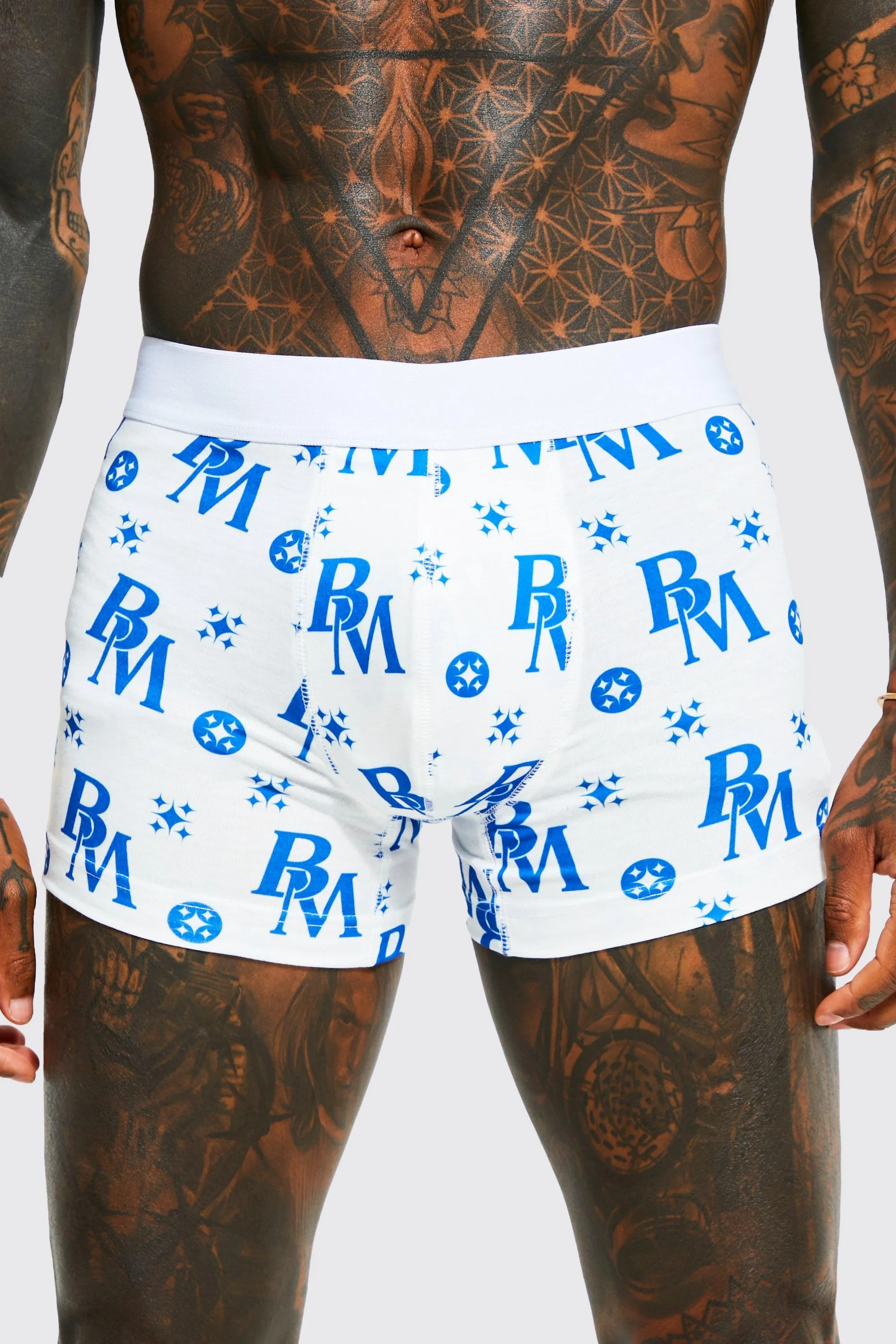 3 Pack Bm Print Boxers | boohooMAN UK