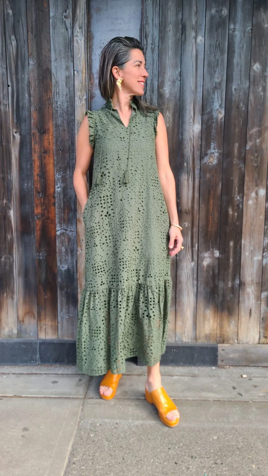 6839 Khaki Green Dress