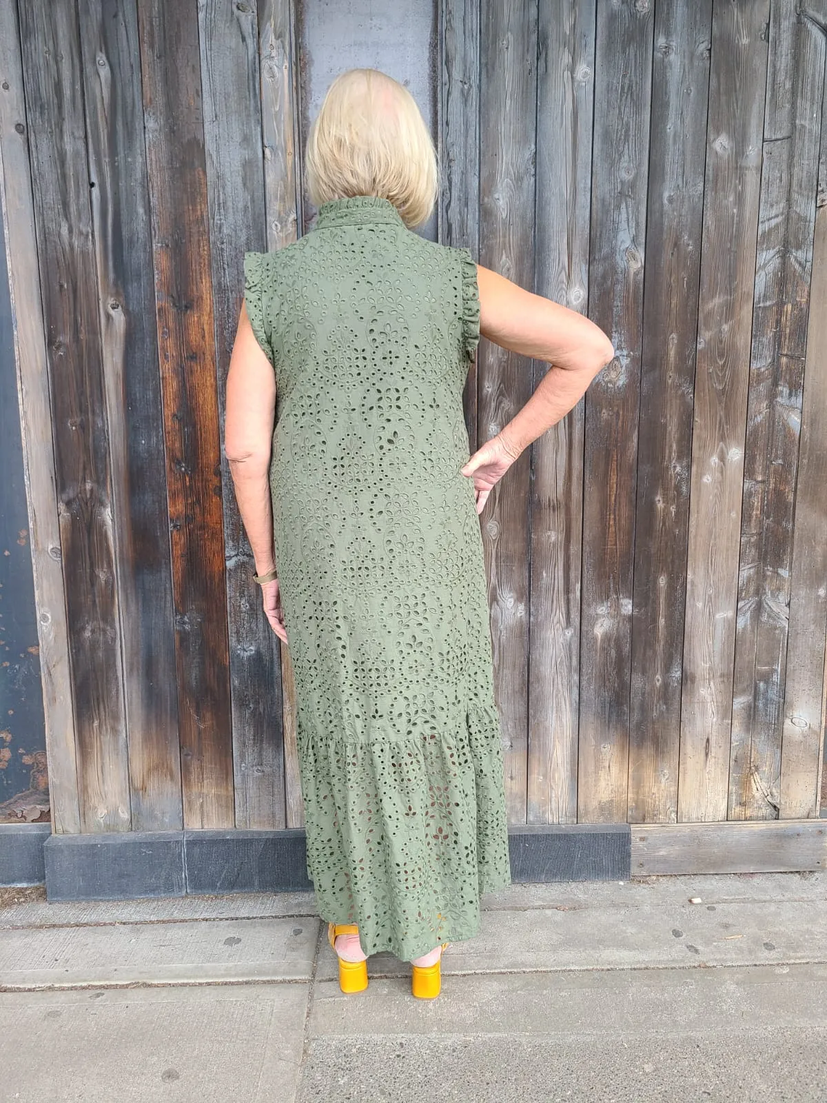 6839 Khaki Green Dress