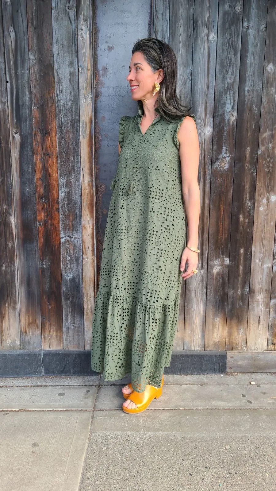 6839 Khaki Green Dress