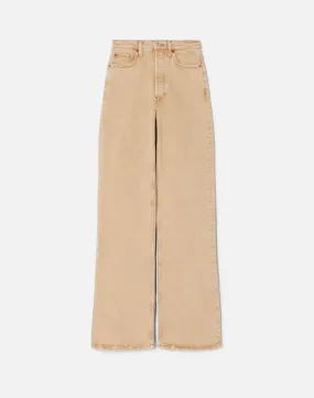 70s Ultra High Rise Wide Leg - Washed Khaki