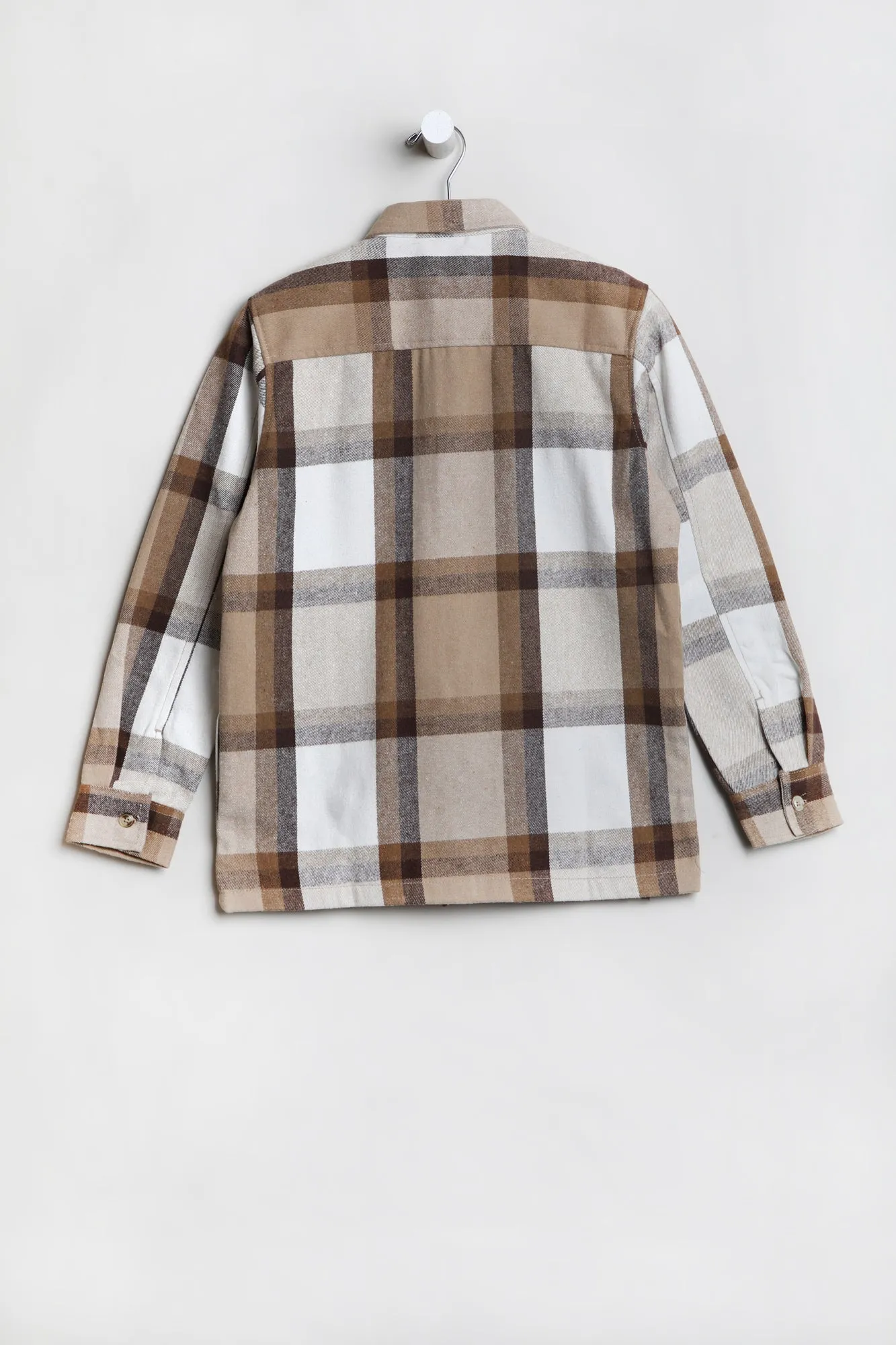 Amnesia Youth Cotton Plaid Button-Up