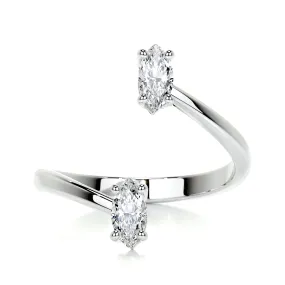 Anita Fashion Ring   (0.36 Carat) -18K White Gold