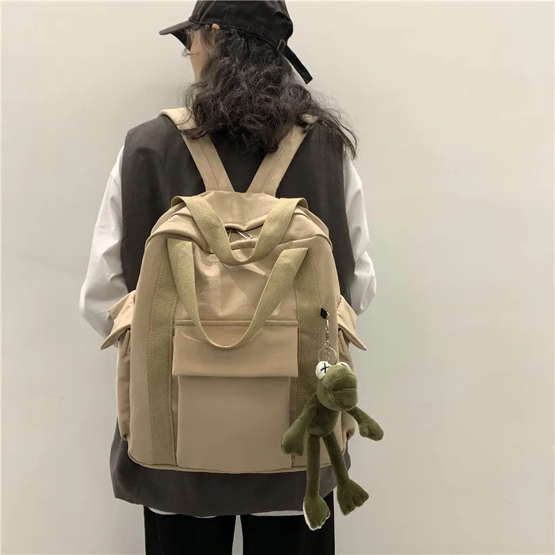 Anything But Basic Double Handle Canvas School Backpacks