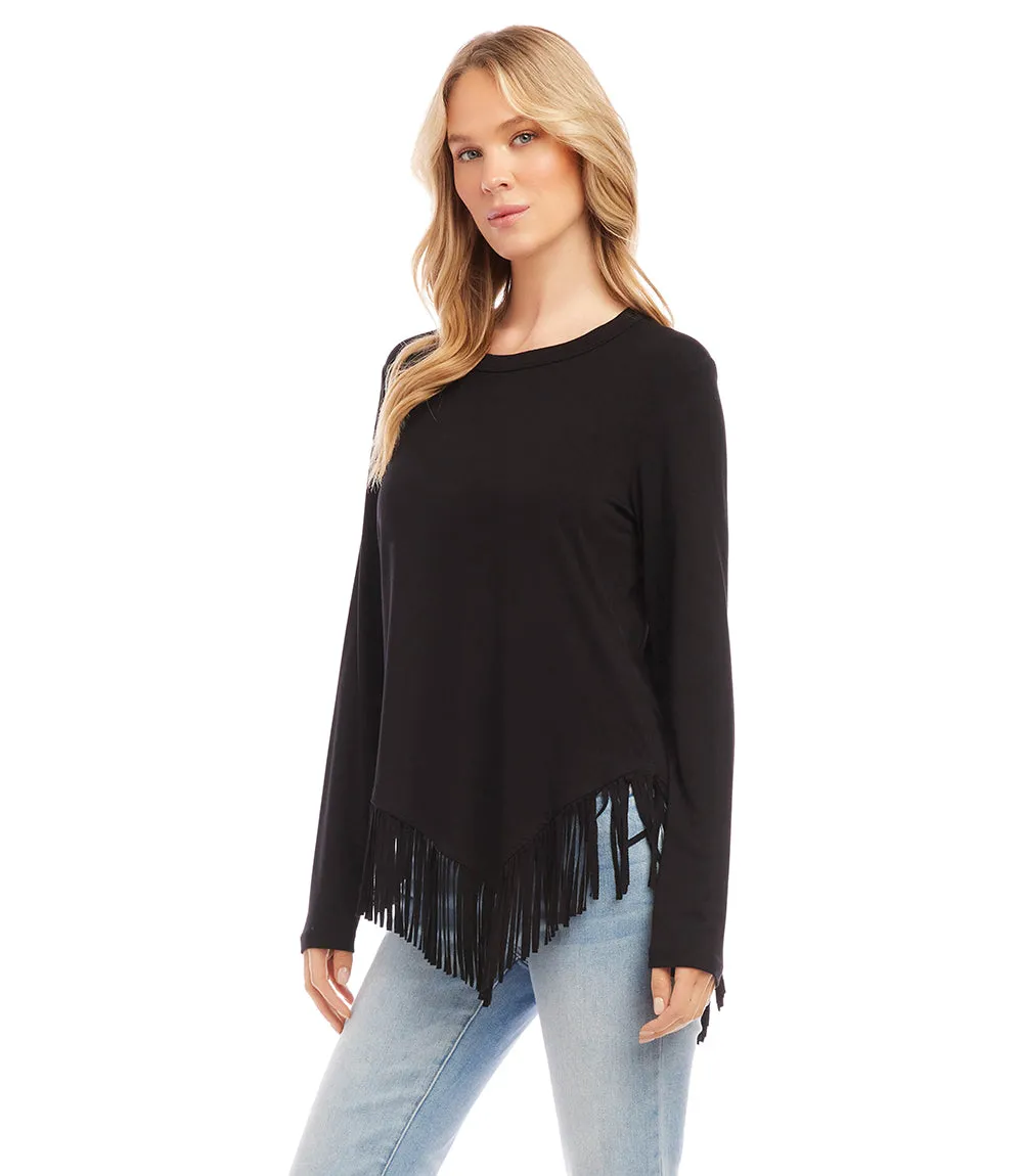 Asymmetric Fringe Top