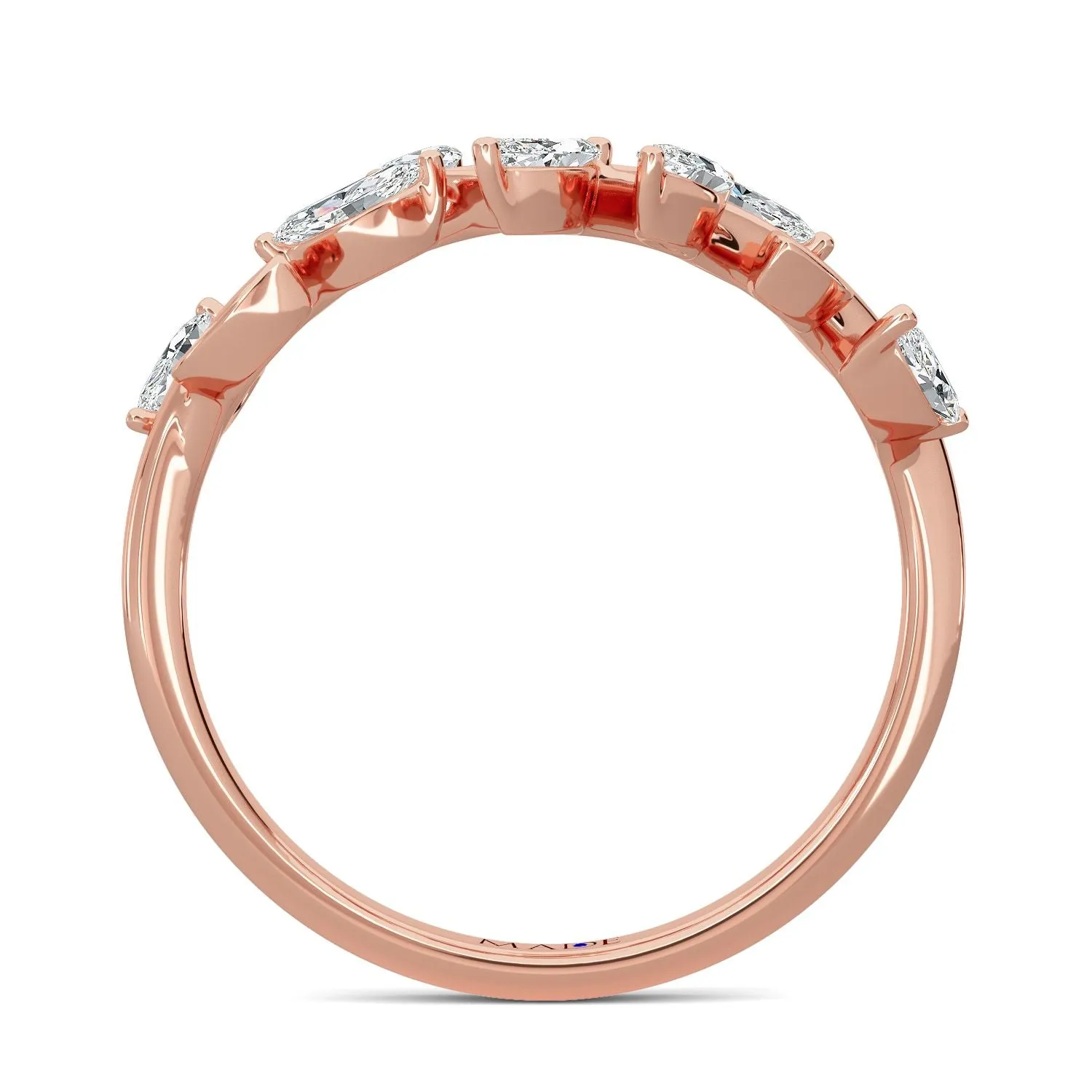 AUTRE - 14k Rose Gold 0.50ct Lab Grown Diamond Flower Fashion Ring