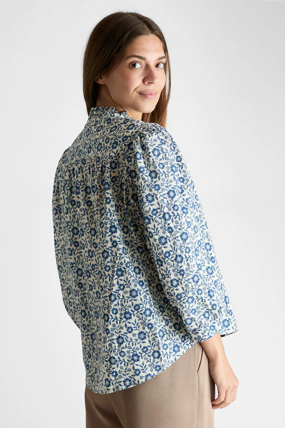 Balza Floral Blouse | Blue | Bluse fra Neo Noir