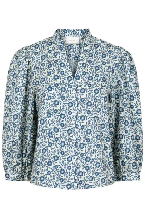 Balza Floral Blouse | Blue | Bluse fra Neo Noir