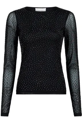 Basira Stone Mesh Blouse | Bluse fra Neo Noir