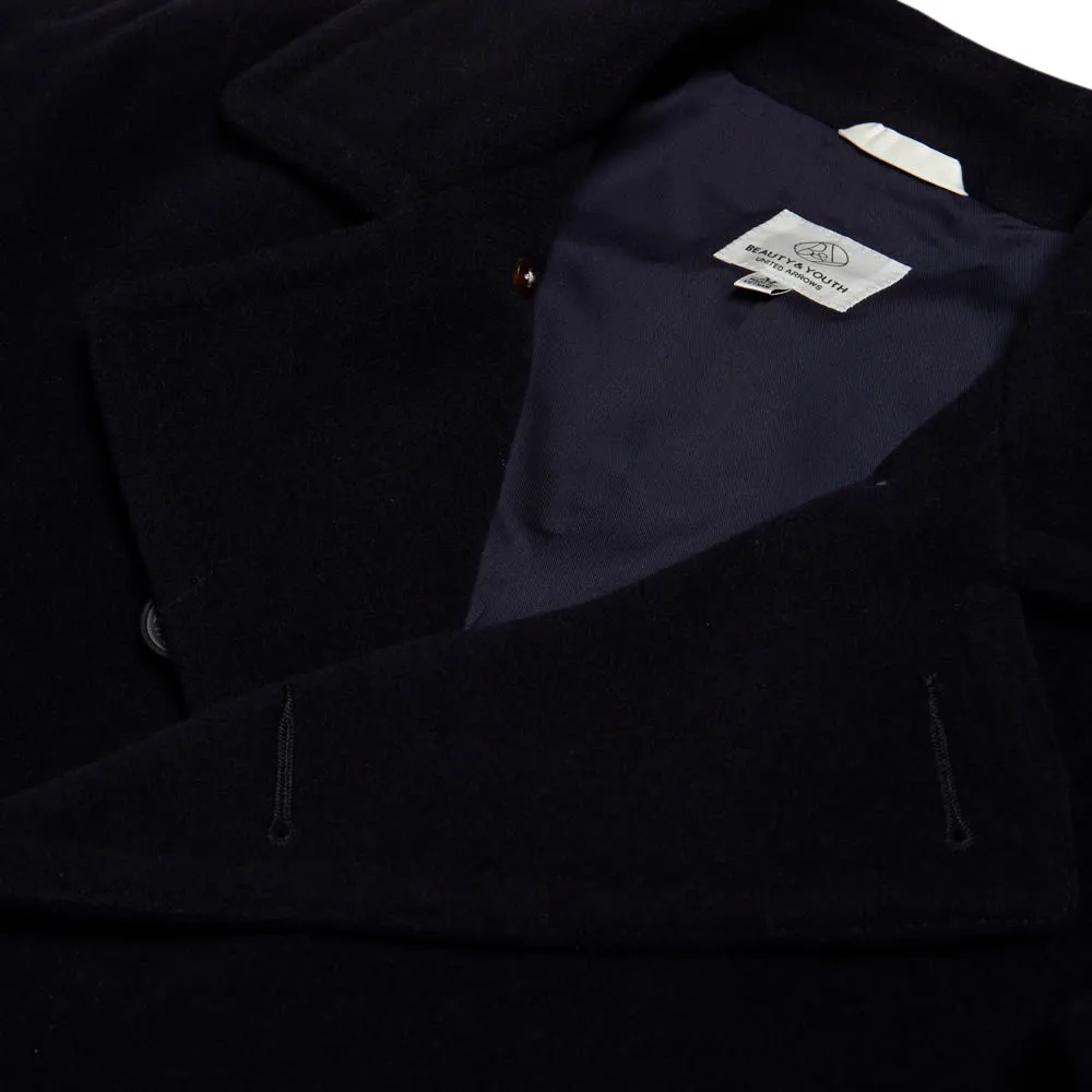 Beauty & Youth Melton 4 Pocket PeacoatNavy