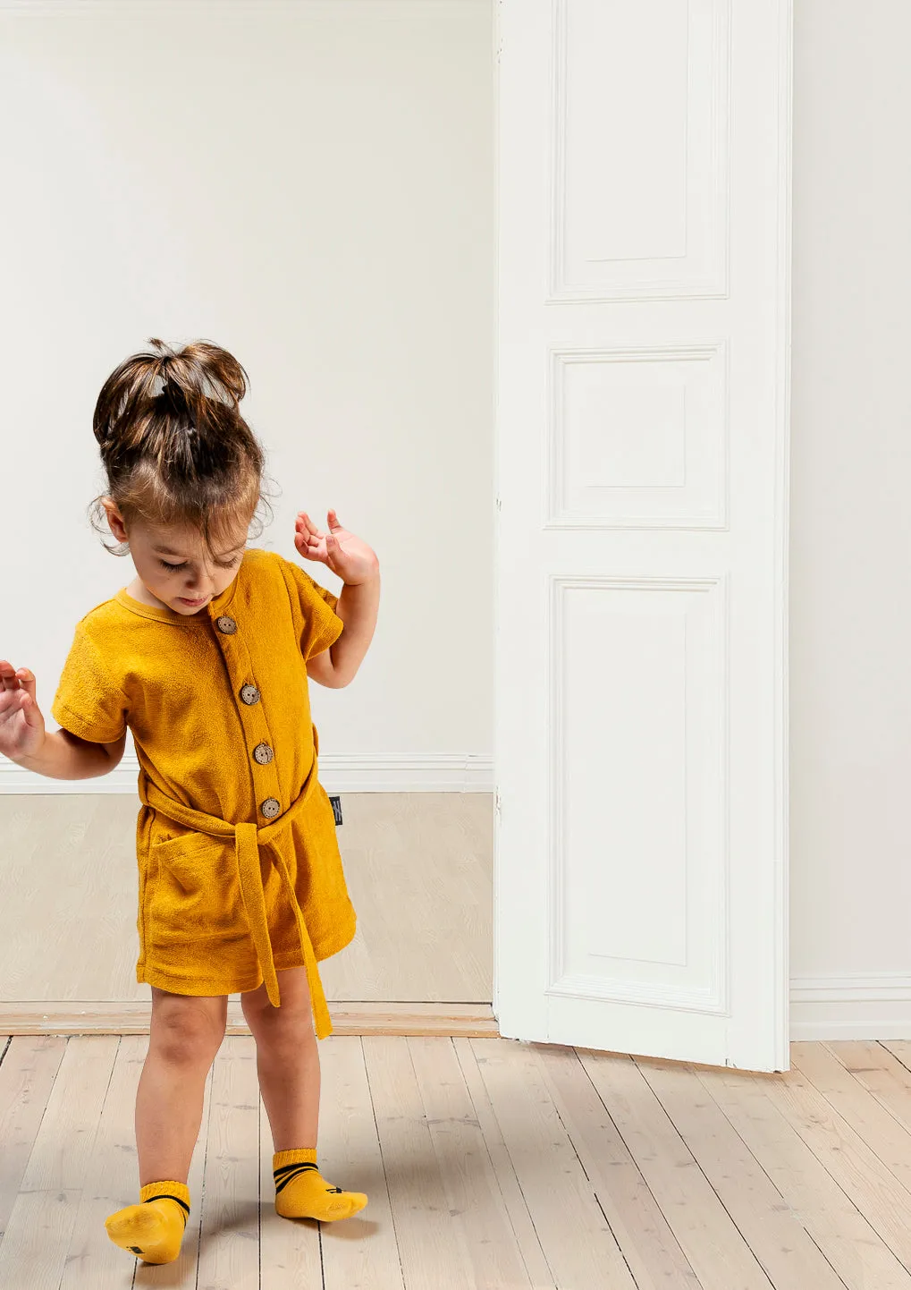 Beige Buttoned Jumpsuit