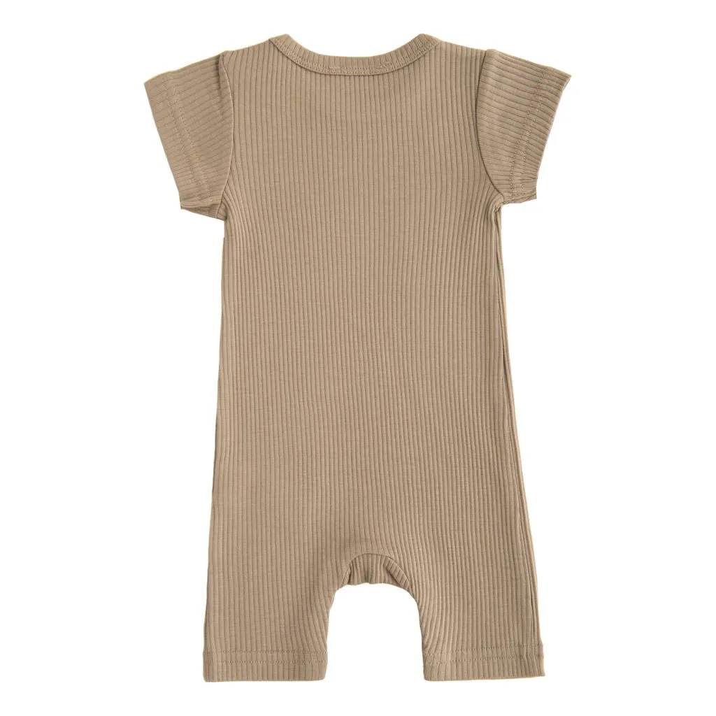 Beige Khaki Modal Bodysuit