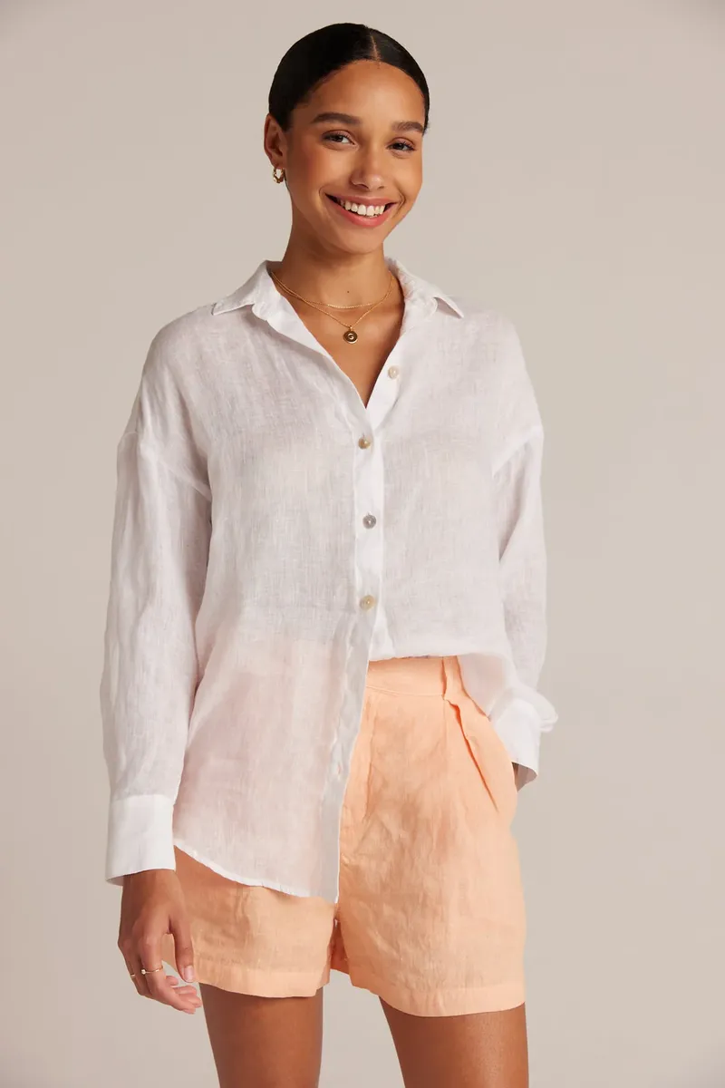 Bella Dahl Boyfriend Button Down in White