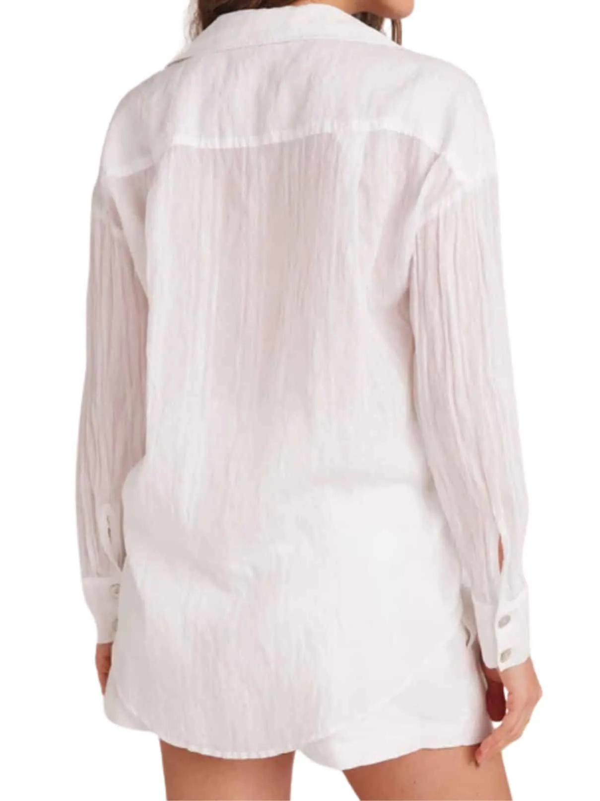 Bella Dahl Boyfriend Button Down Shirt in White