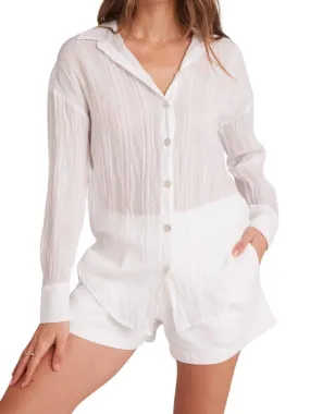 Bella Dahl Boyfriend Button Down Shirt in White