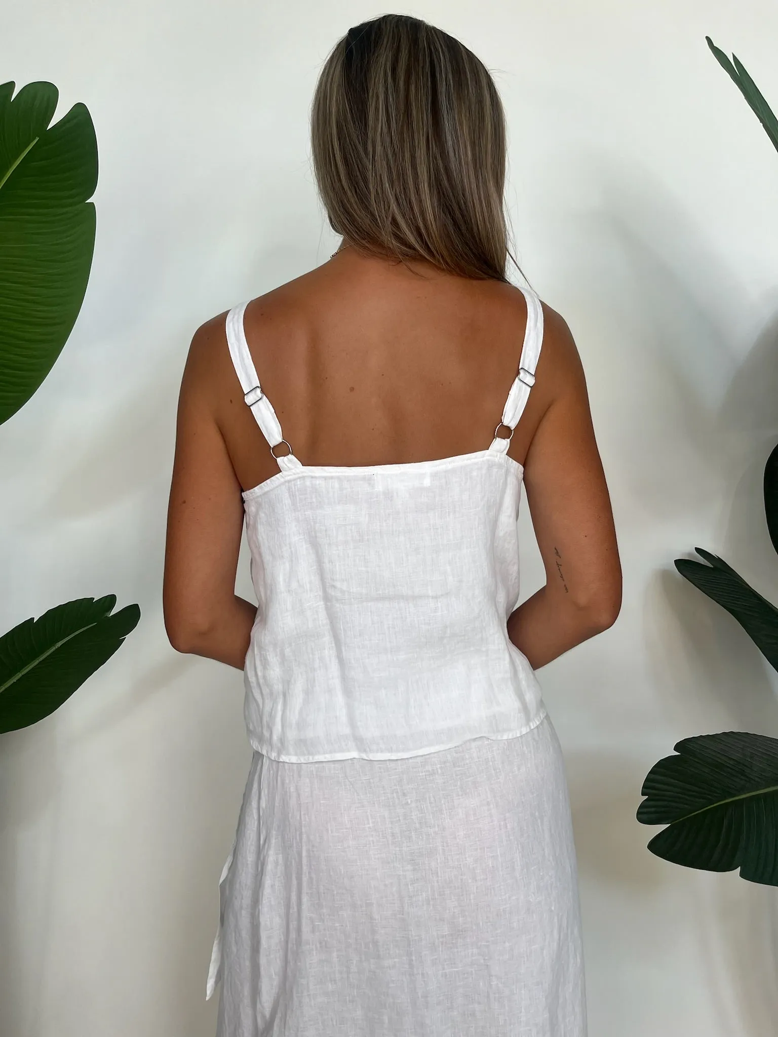 Bella Dahl Button Front Cami White