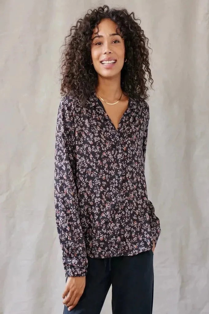 Bella Dahl - Capri Button Down Shirt- Autumn Floral Print