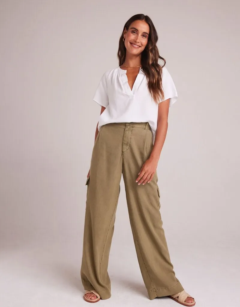 Bella Dahl Cargo Wide Leg - French Olive