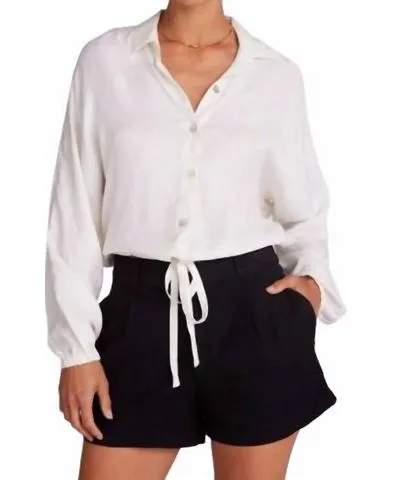 Bella Dahl Drawcord Waist Shirt In Off