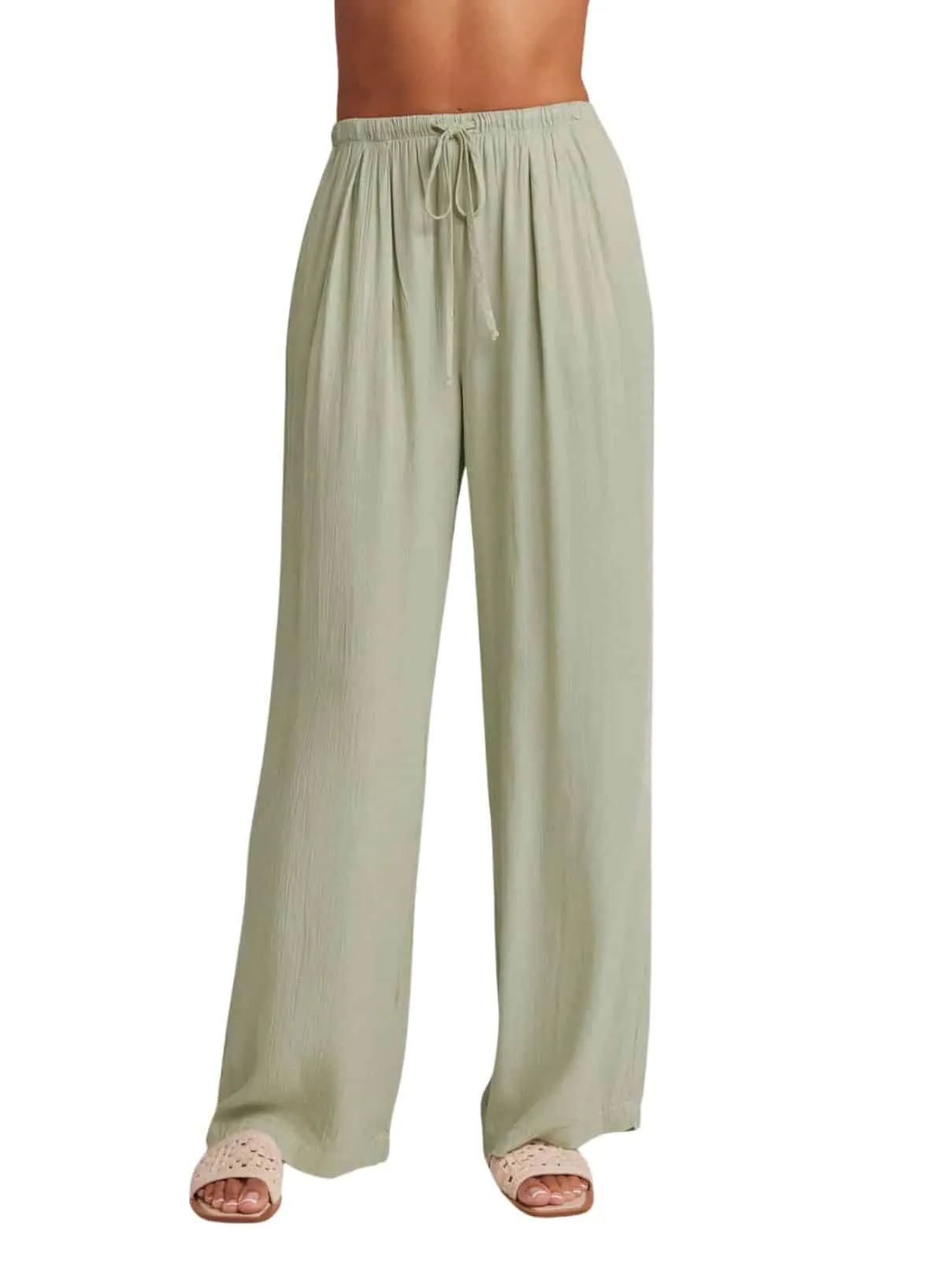 Bella Dahl Easy Wide Leg Pant in Coastal Sage