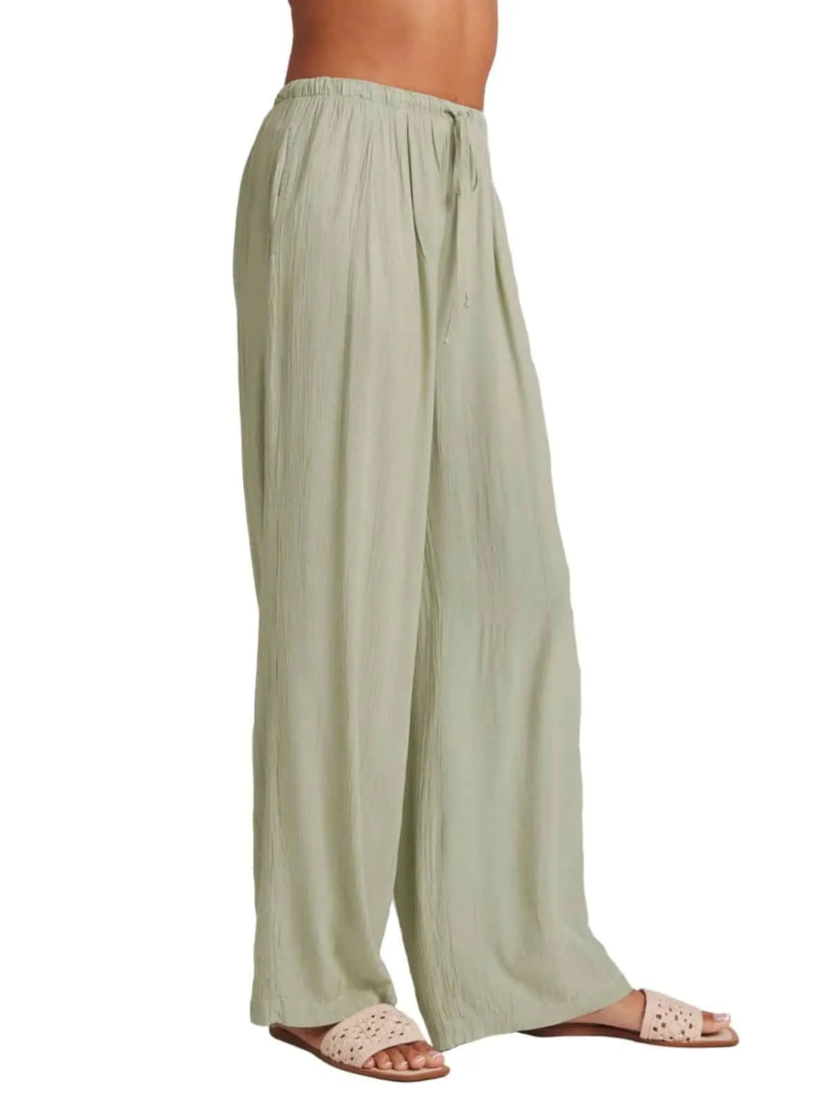 Bella Dahl Easy Wide Leg Pant in Coastal Sage