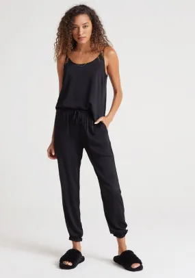 bella dahl Ecovera Satin Jogger in Black