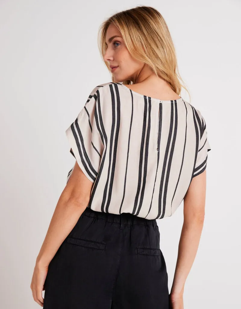 Bella Dahl Elastic Waist Blouse - Soft Ecru