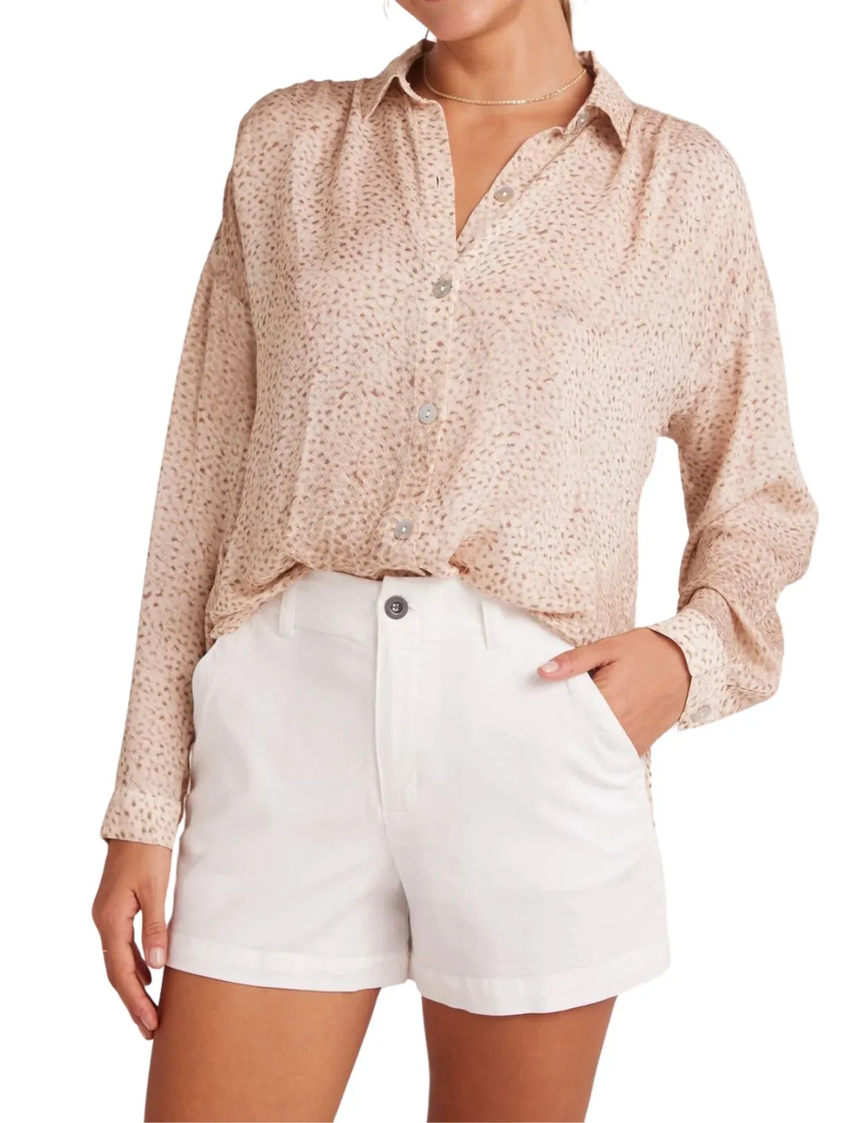 Bella Dahl Flowy Shirt in Sand