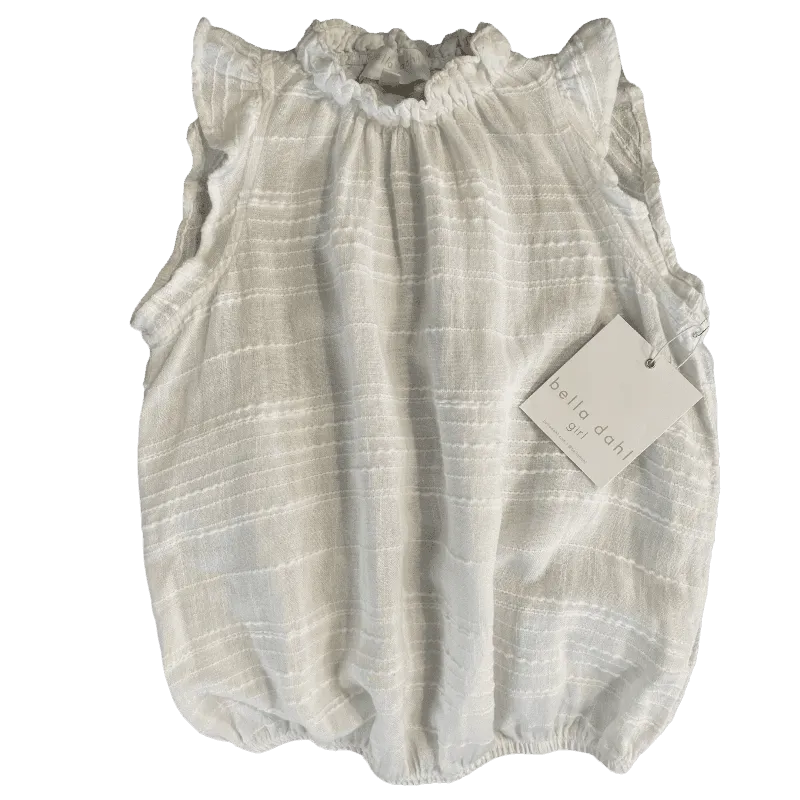 Bella Dahl Girl White Ruffle Cap Sleeve Blouse