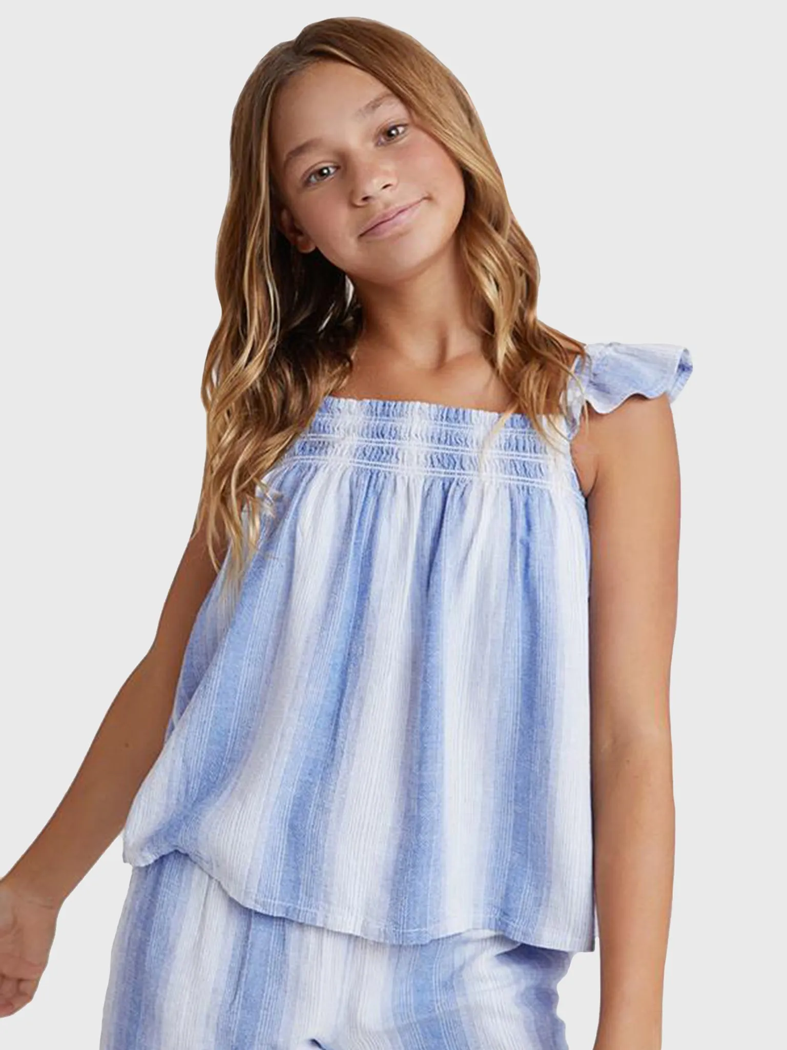     BELLA DAHL  Girls' Smock Front Flowy Tank    