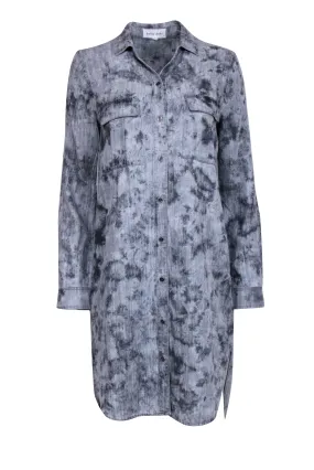 Bella Dahl - Grey Tye Dye Long Sleeve Dress Sz S