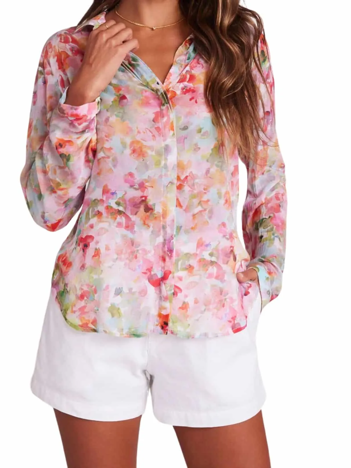 Bella Dahl Hipster Shirt in Ipanema Floral