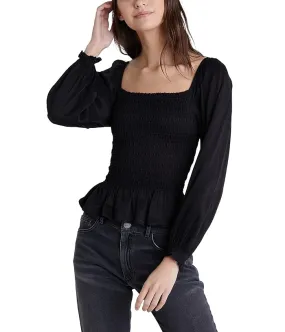 bella dahl Long Sleeve Smocked Top Women's