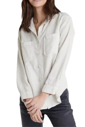 Bella Dahl L/S Oversized Shirt in Whisper Grey