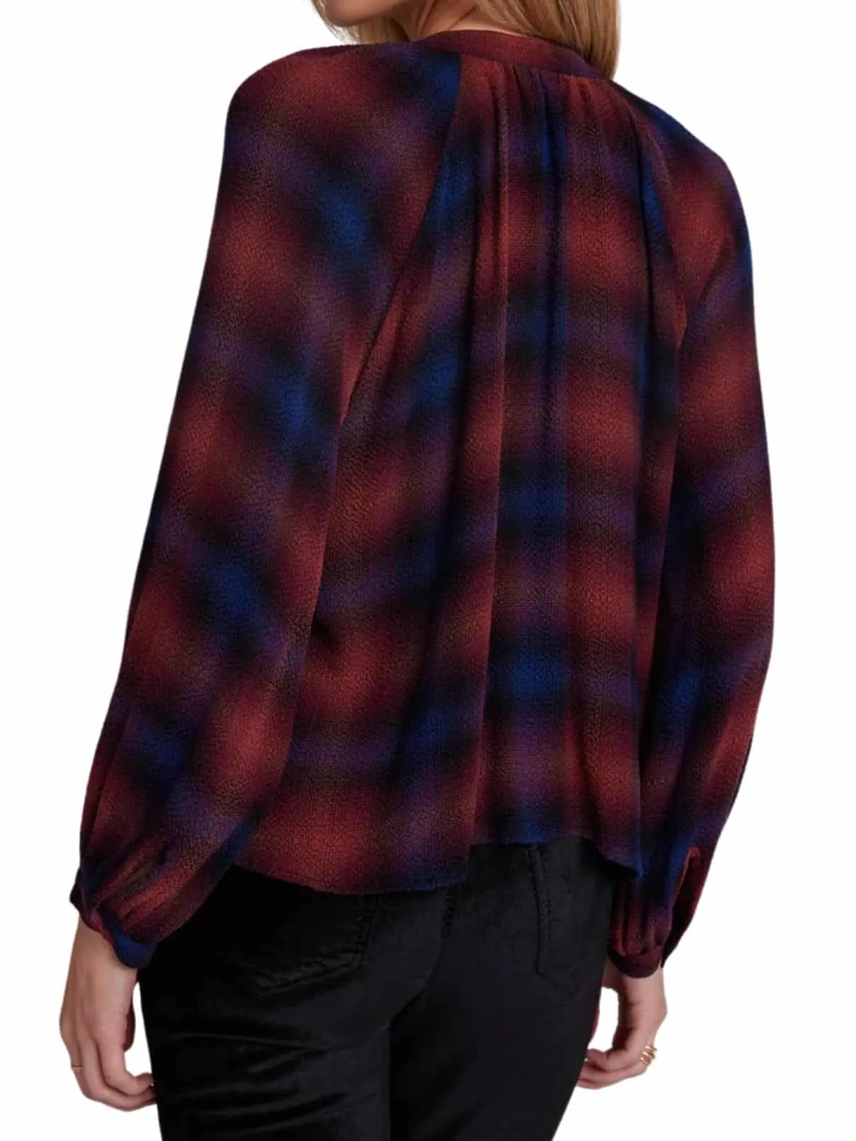 Bella Dahl L/S Plaid Button Down in Jewel Tone