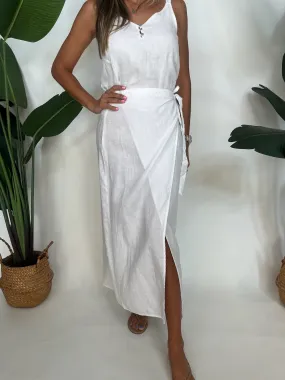 Bella Dahl Maxi Wrap Skirt White