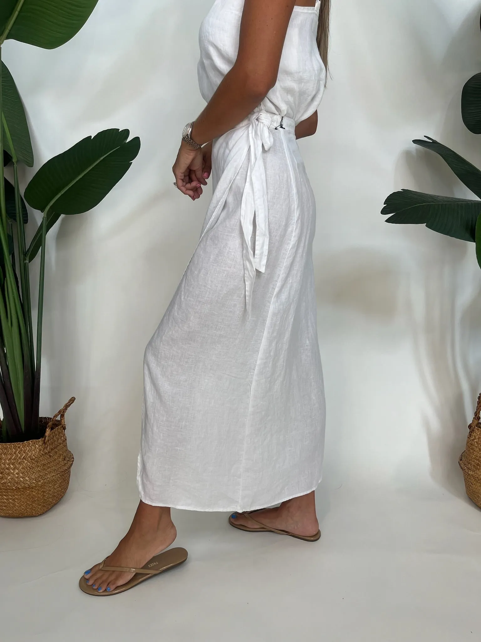 Bella Dahl Maxi Wrap Skirt White