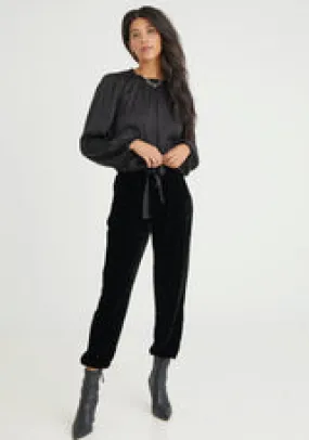 Bella Dahl - Pleat Front Jogger- Black