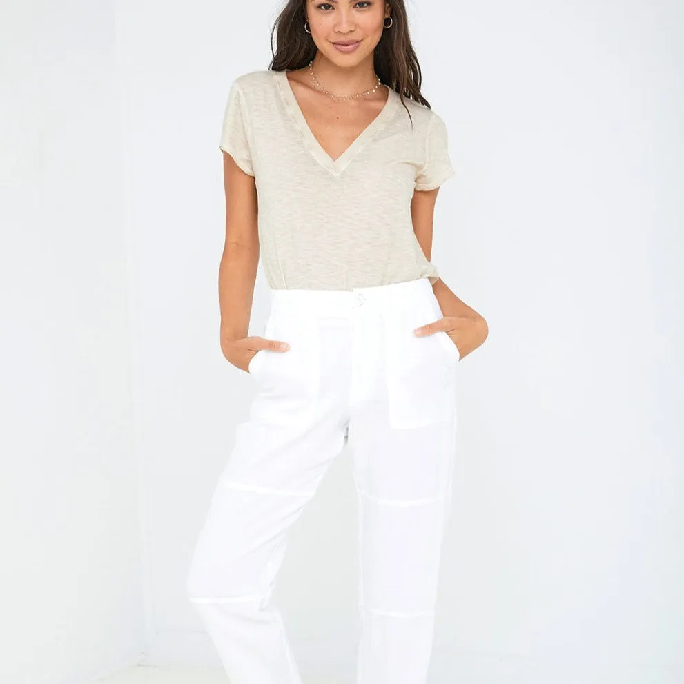 Bella Dahl Rolled Cuff Patch Pant