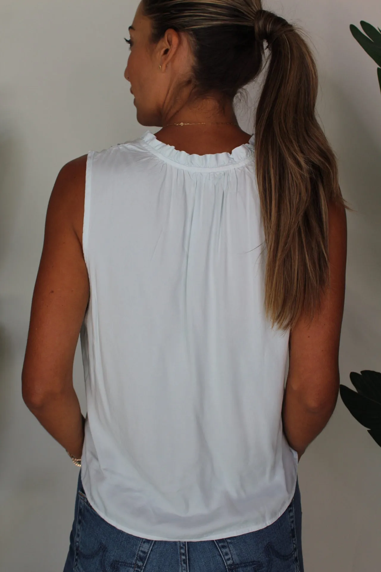 Bella Dahl Ruffle Neck Tank