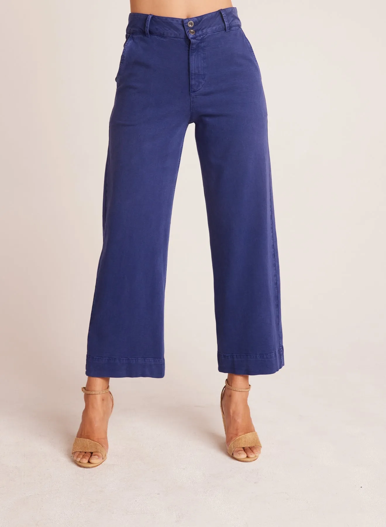 Bella Dahl Saige Wide Leg Crop - Tropical Navy