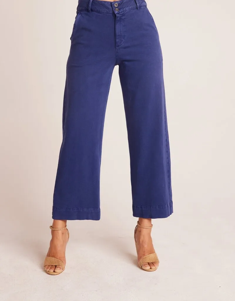 Bella Dahl Saige Wide Leg Crop - Tropical Navy