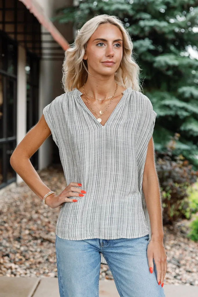 Bella Dahl Shirred Cap Sleeve Pull-Over