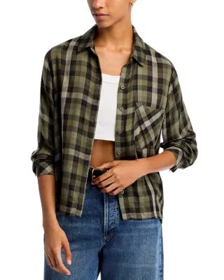 Bella Dahl Slouchy Pocket Plaid Shirt