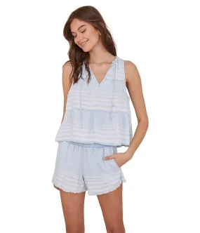 bella dahl Smocked Fray Hem Shorts Women's