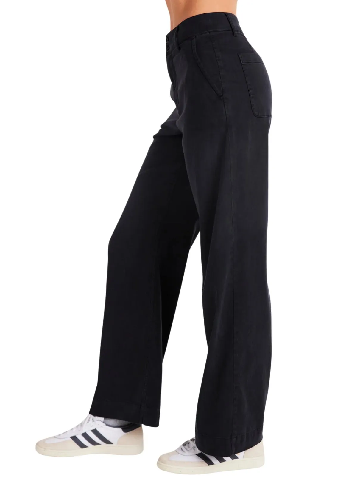 Bella Dahl Sydney Wide Leg Pant in Vintage Black